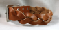 Preview: Leder- Flechthalsband natur 4cm Gr. 42-50cm