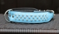 Mobile Preview: Lederhalsband Strass Blau Gr.35,5-44cm