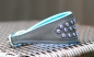 Preview: Windhundhalsband Leder Schwarz/Blau Gr.37,5-45cm