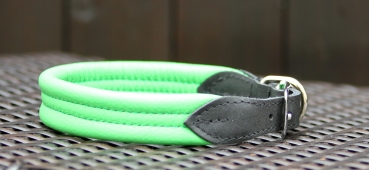 Lederhalsband Soft Grün Gr.39-45cm