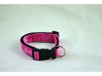 Halsband Pannesamt pink