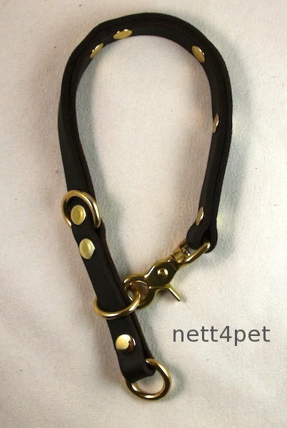 Zugstophalsband aus Fettleder 37cm