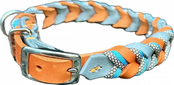 Flechthalsband Fettleder 49- 53,5cm