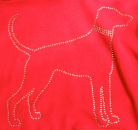 Hoody Pink mit Strassmotiv Dobermann Hoody Pink mit Strassmotiv Dobermann